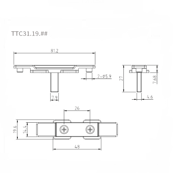Đầu nối chữ T chuyển động TTC31